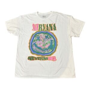 Nirvana Nevermind Smiley Grunge Band T-Shirt (Size XL, New Without Tags)
